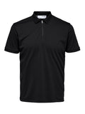 Fave zip polo - black
