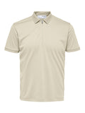 Fave zip polo - oatmeal
