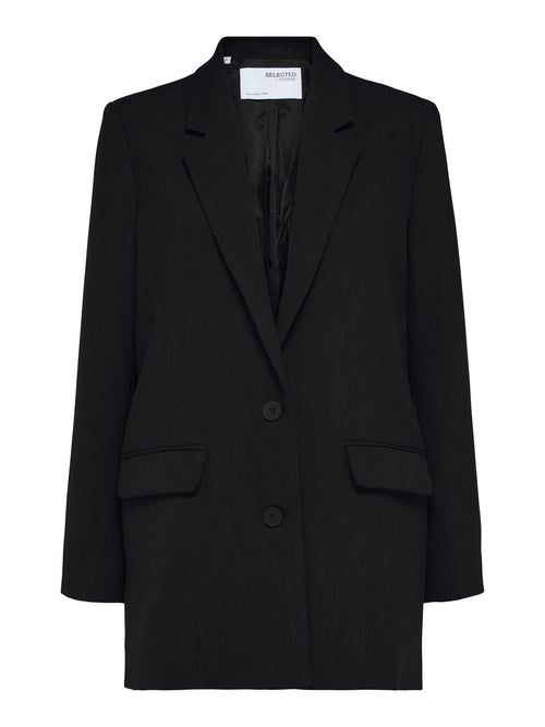 SLFRITA LS RELAXED BLAZER BLACK NOOS - Black Selected Femme