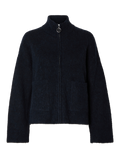 Sia knit zipper cardigan - dark sapphire