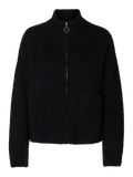 Sia knit zipper cardigan - black